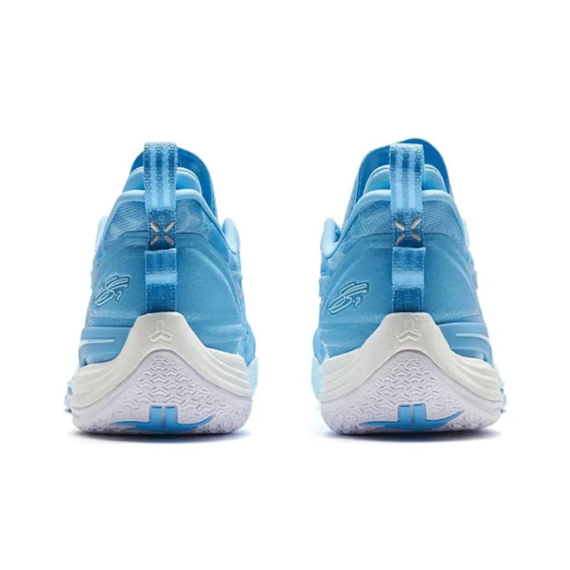 XTEP Jeremy Lin Three Generations JLIN3 Slip Resistant Cushioning Wear Resistant Low Top Basketball Shoes Men's Blue-4