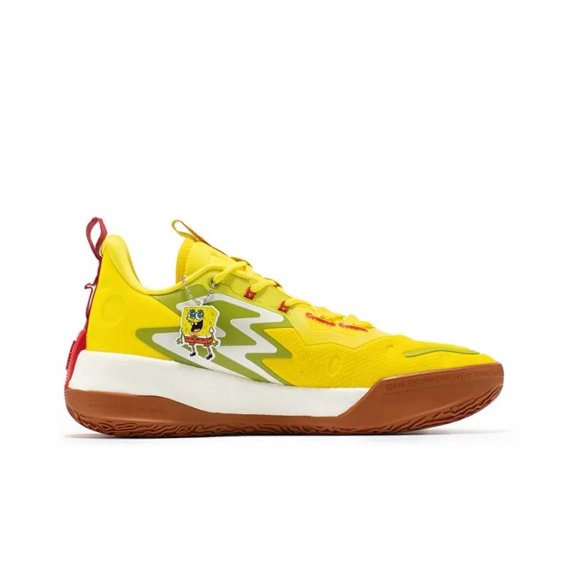 361° Big3 3.0 Pro SpongeBob Cushioning, Slip Resistant, Abrasion Resistant Coverage Low Top Basketball Shoes Yellow-1