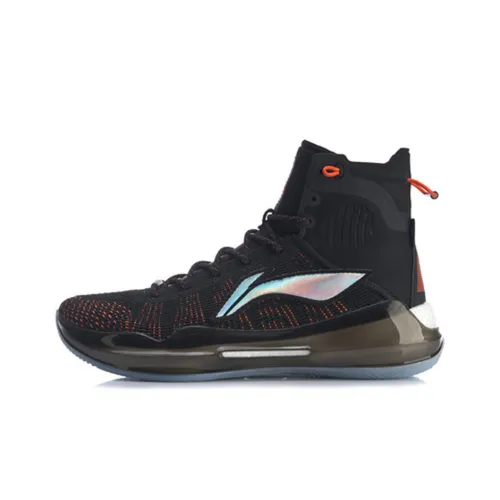 LINING YuShuai 13 Boom Basketball Shoes Men High-Top Black/Orange