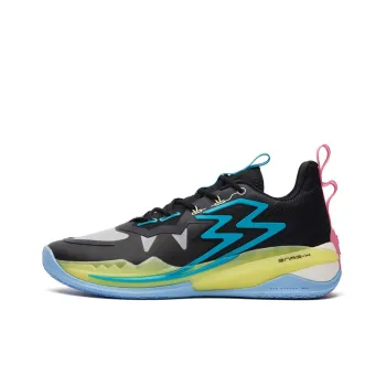 361° Big3 3.0 Basketball Shoes Men Low Top Obsidian Black/Lemon Green