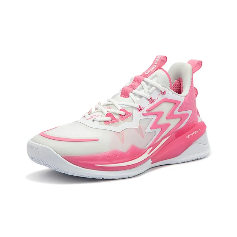 361° Big3 3.0 Durable Cushioning Low Top Performance Basketball Shoes Men's White Pink-1