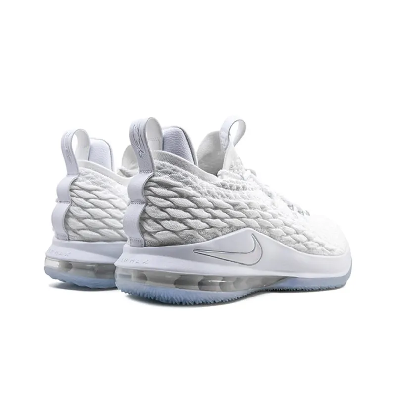 Nike LeBron 15 Low White Metallic Silver-3