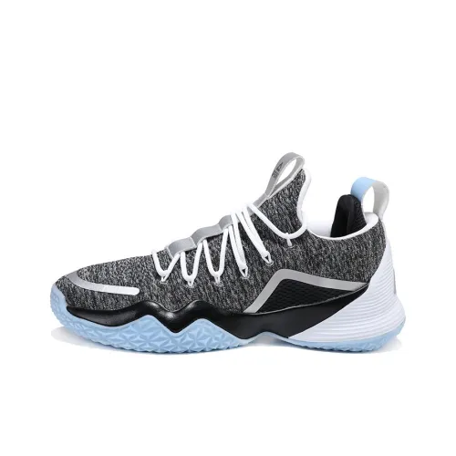 PEAK Basketball Shoes Men Low-Top Dark Heather Gray