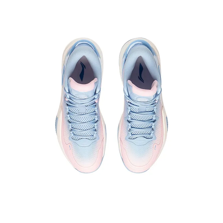 LiNing 1.0 High Abrasion Resistant Breathable High Top PROBAR LOC，LIGHT FOAM Basketball Shoes Men's Blue Pink-3