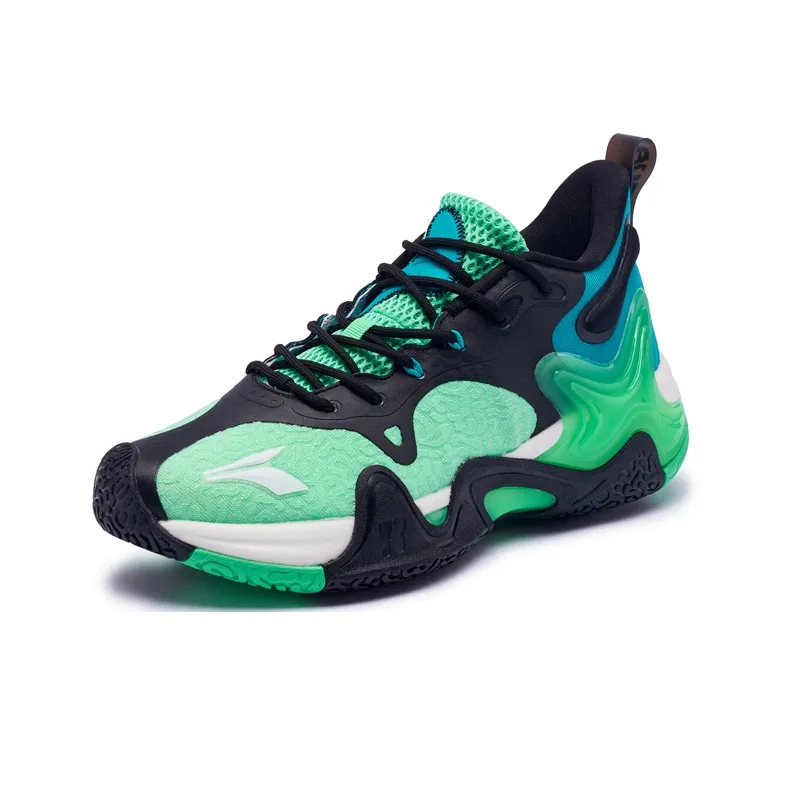 361° LAVA 2.0 Ignite On Touch Cushioning Wear Resistant Low Top Performance Basketball Shoes Men's Turquoise-3