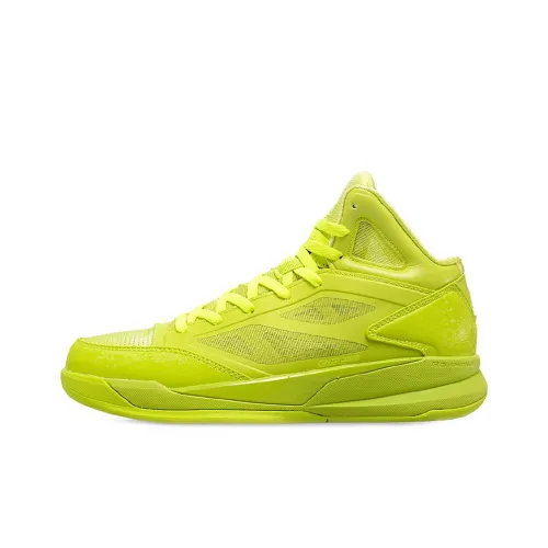 PEAK Basketball Shoes Men Mid-Top Neon Green