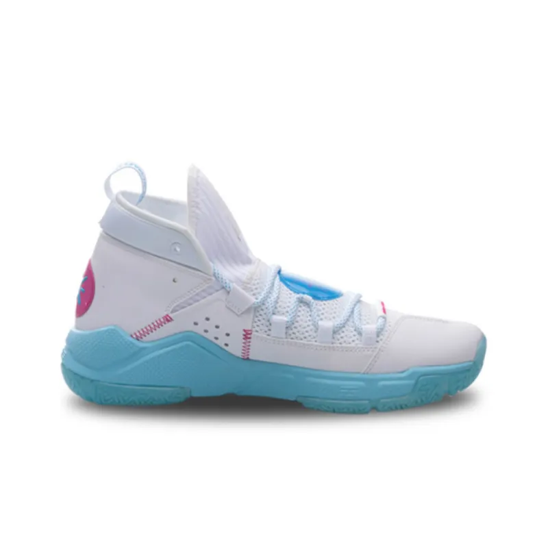 LiNing ALL DAY 5 Anti Slip Wear Resistant Mid Top Basketball Shoes Men's White-1