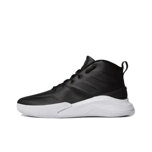 Adidas OwnTheGame Basketball Shoes Men Mid-Top Black/White