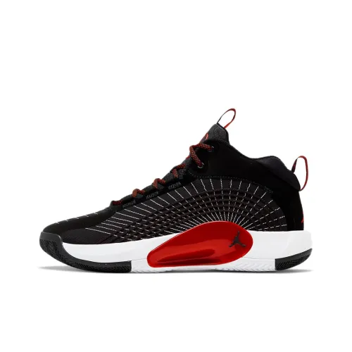 Jordan Jumpman 2021 Basketball Shoes Men Mid-Top Black/Red