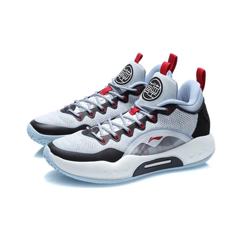 LiNing Shuai 14 Low Cushioning Anti Slip Wear Resistant Breathability Mid Top Basketball Shoes Men's Blue Black-2
