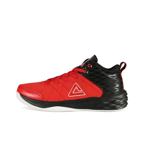 PEAK Basketball Shoes Men Mid-Top Pickle Red