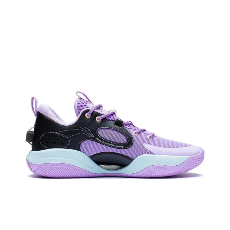 LiNing Wade All Day 7 Abrasion Resistant Breathable Low Top Basketball Shoes Men's Purple Black-1