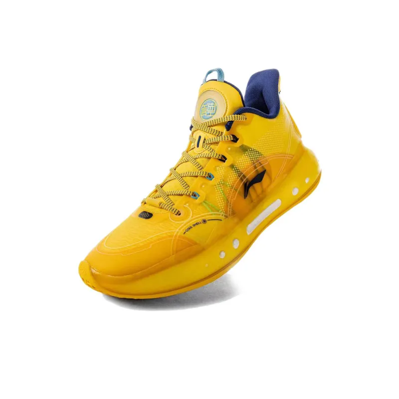 LiNing YuShuai 14 䨻 Low Abrasion Resistant Breathable Low Top Basketball Shoes Men's Yellow-3