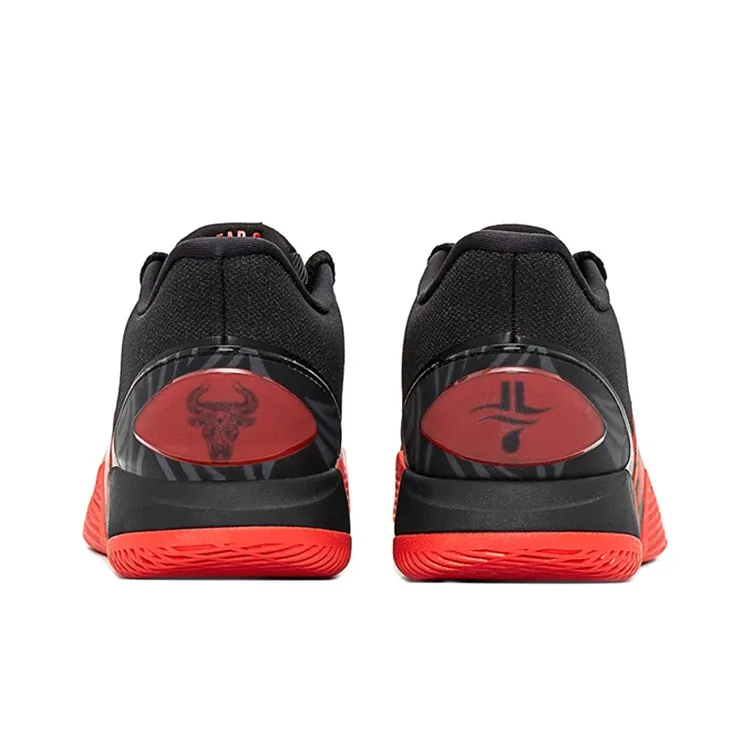 XTEP Lin Generation Basketball Shoes Men Low Top Black Red-2