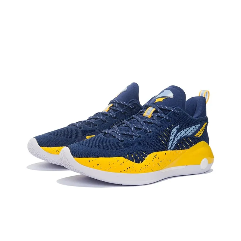 LiNing YuShuai 15 V2 Cushioning Wear Resistant Low Top Performance Basketball Shoes Men's Navy-2