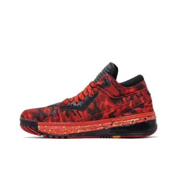 LiNing WOW 2 Way Of Wade 2 LeBron Screw Mid Top Basketball Shoes Men's Red Black Yellow