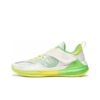 LiNing Liren3 TEAM Cushioning Anti Slip And Wear Resistant Low Top Basketball Shoes Men's White Yellow Green