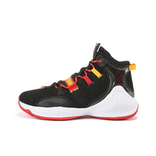 PEAK Basketball Shoes Men High-Top Black/Large Red