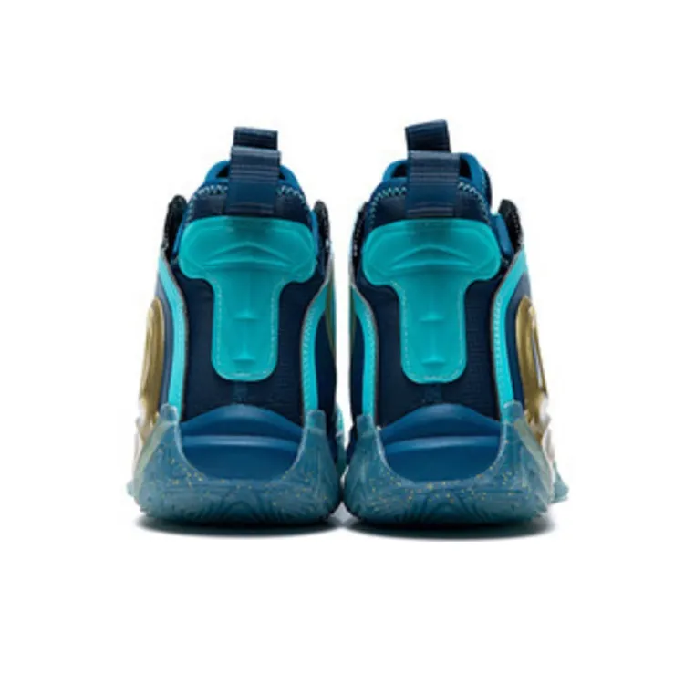 361° Zengo Cushioning, Slip Resistant, Abrasion Resistant Coverage High Top Basketball Shoes Men's Black Gold Green-3