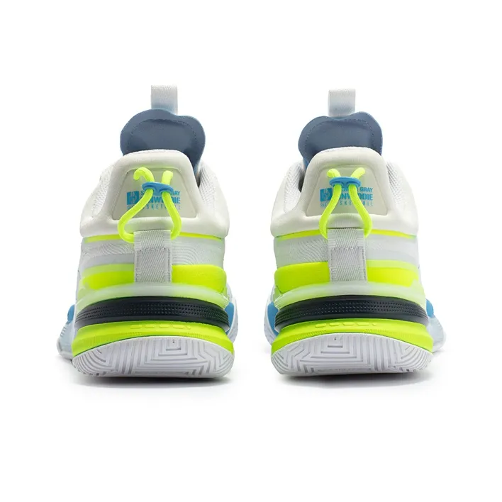 361° DVD1 Basketball Shoes Men Low Top White/Blue/Green-3