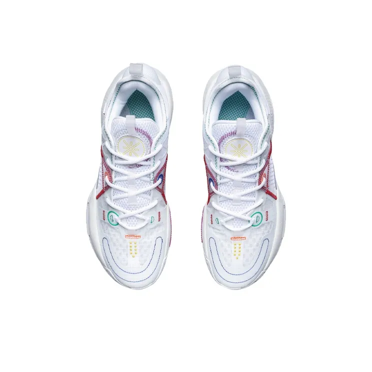 LiNing All City 9 V1.5 Anti-Slip Wear-Resistant Low-Top Basketball Shoes White-3