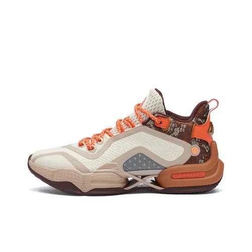 361° Aaron Gordon AG2 Wear Resistant Slip Resistant Mid Top Performance Basketball Shoes Men's Beige Umber