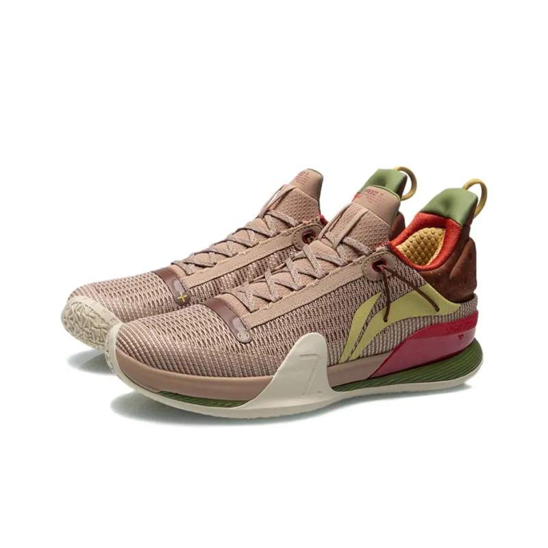 LiNing Blitz 7 Premium Premium Cushioning Anti-Slip And Wear-Resistant Rebound Low-Top Basketball Shoes Light Taupe-2