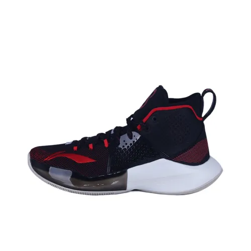 LINING SONIC 8 Basketball Shoes Men High-Top Black/White/Red