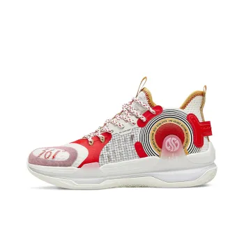 361° AG 1 SE Soaring To Greatness Cushioning Anti Slip And Wear Resistant Mid Top Basketball Shoes Red White