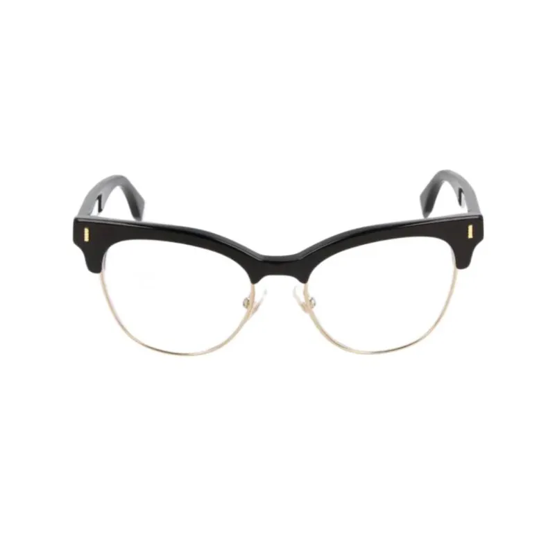 FENDI Plastic Cat Eye Eyeglass Frames Women's Black-1