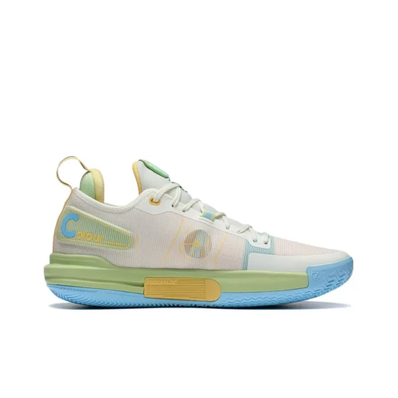 LINING Speed 9 Premium Basketball Shoes Men Low Top White/Blue-1