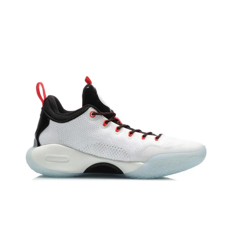 LiNing Shuai 14 Low Cushioning Anti-Slip And Wear-Resistant Mid-Top Basketball Shoes White Black-1