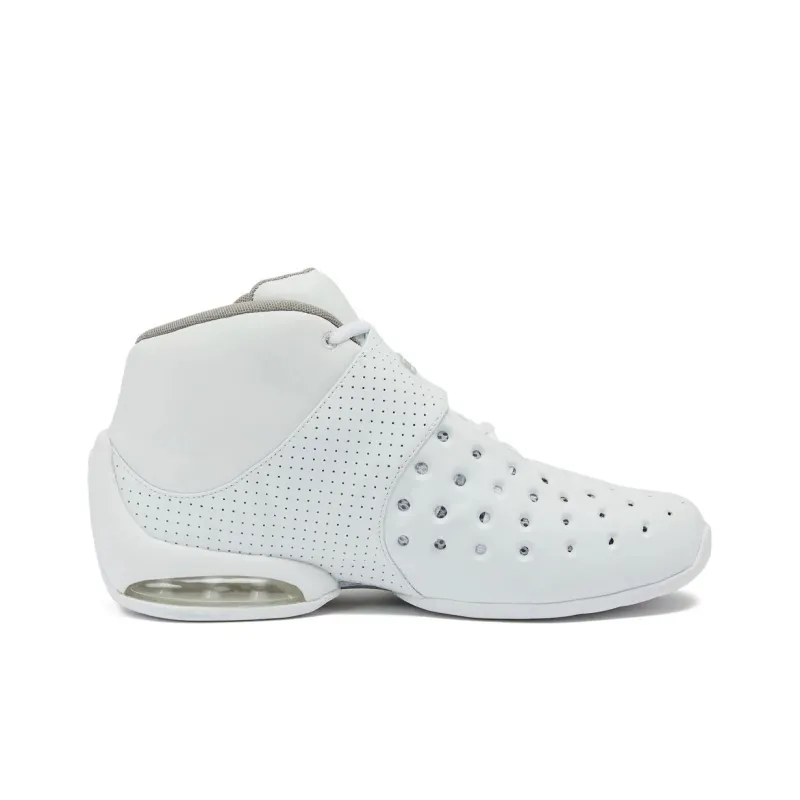 AND1 Chosen One Shock Absorbers With Slip Resistant Features Mid Top Basketball Shoes Men's White-1