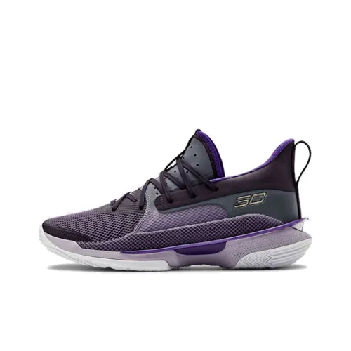 Under Armour Curry 7 Basketball Shoes Unisex Low-Top Formal Purple