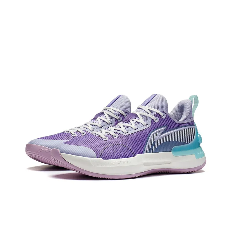 LINING YuShuai Retro Basketball Shoes Men Low Top Bad Little Purple-2