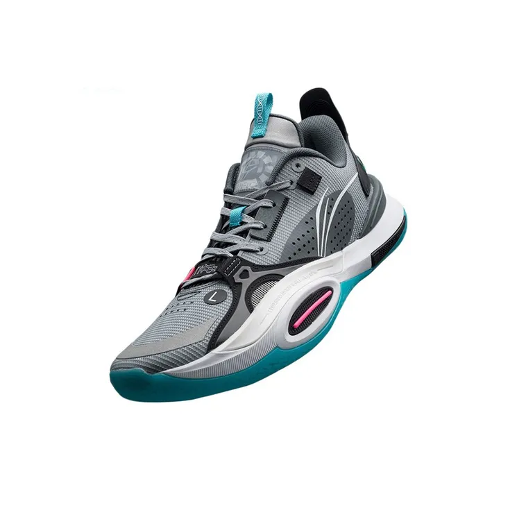 LINING All City 10 V1 Basketball Shoes Men Low Top Stone Gray-3