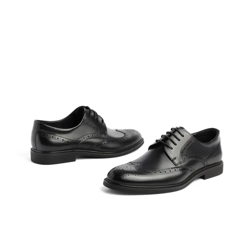 BELLE Dress Shoes Men Low Top Black/Brown-4