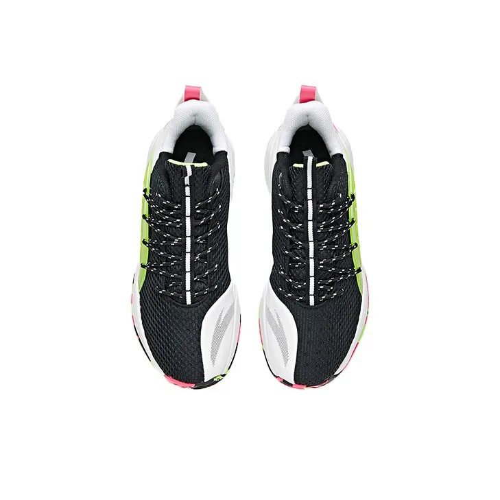 Anta Basketball Collection Low Top Performance Basketball Shoes Men's Black Green White-2