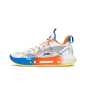 LiNing YuShuai 14 䨻 Low Cushioning Anti Slip And Wear Resistant Low Top Basketball Shoes White Red Blue