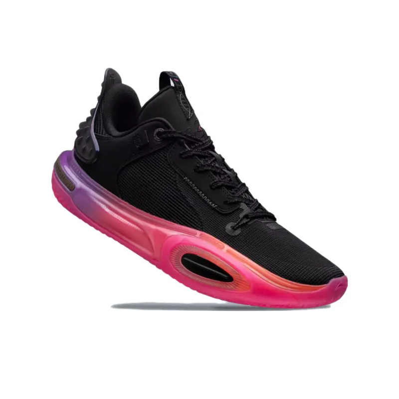 LiNing All City 11 Abrasion Resistant Breathable High Top Basketball Shoes Men's Black Red Sunrise, Sunset-5