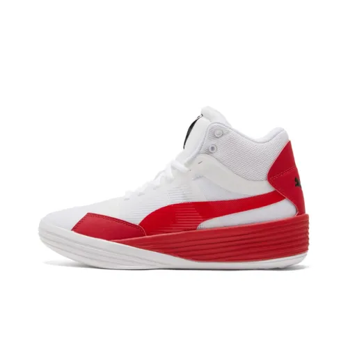 PUMA Clyde All Pro Basketball Shoes Unisex High-Top White/Red