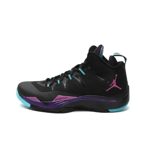 Jordan Super Fly 2 Basketball Shoes Men Mid-Top Black/Purple/Blue