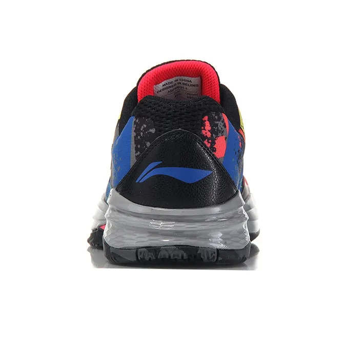 LINING Night Stalker Basketball Shoes Men Low Top Gray/Blue/Red-4