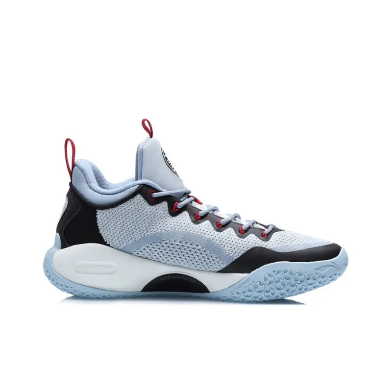 LiNing Shuai 14 Low Cushioning Anti Slip Wear Resistant Breathability Mid Top Basketball Shoes Men's Blue Black-1