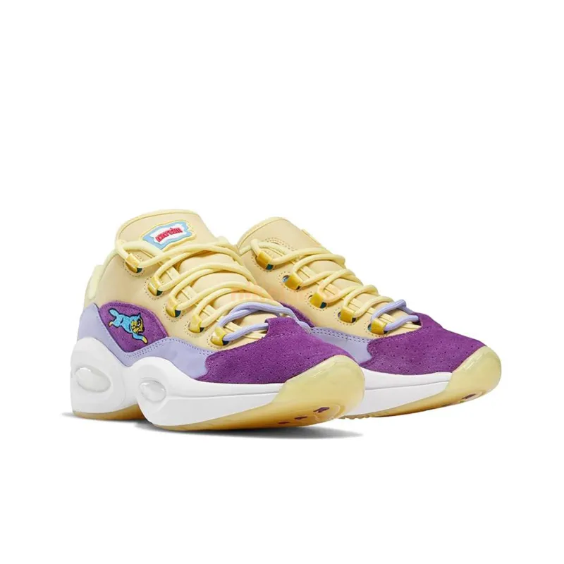 Reebok Question Low Bbc Ice Cream Running Dog Yellow Purple-2
