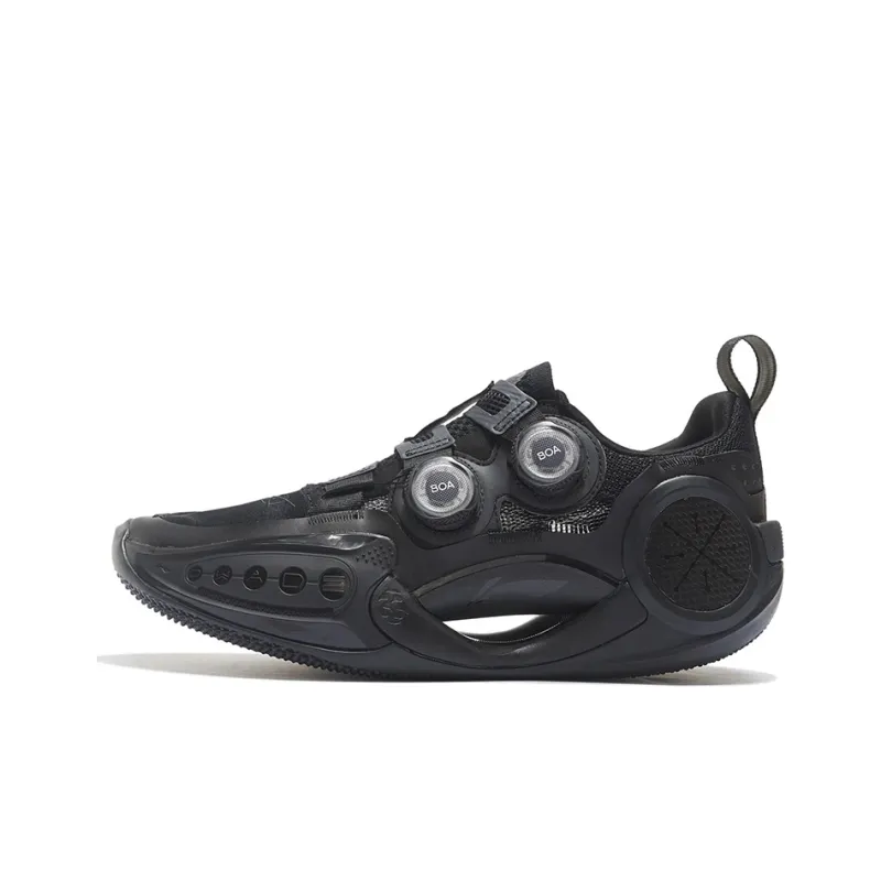 LiNing WOW 9 Low Cushioning Anti Slip Wear Resistant Breathable Supportive Rebound Low Top Basketball Shoes Black-0