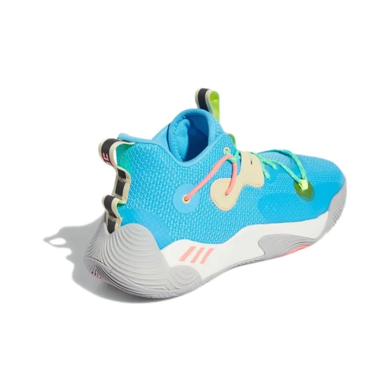 Adidas Harden Stepback 3 Anti-Slip And Wear-Resistant Coverage Support Mid-Top Basketball Shoes Men's Blue-3