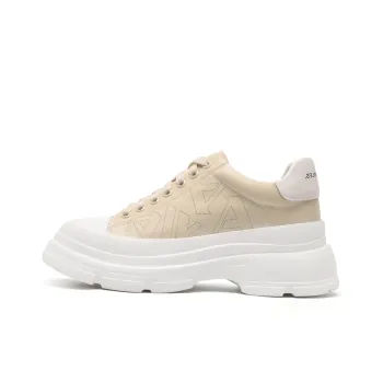 Anthony Miles Water Dye Low Top Sports Casual Shoes Women's Light Yellow White