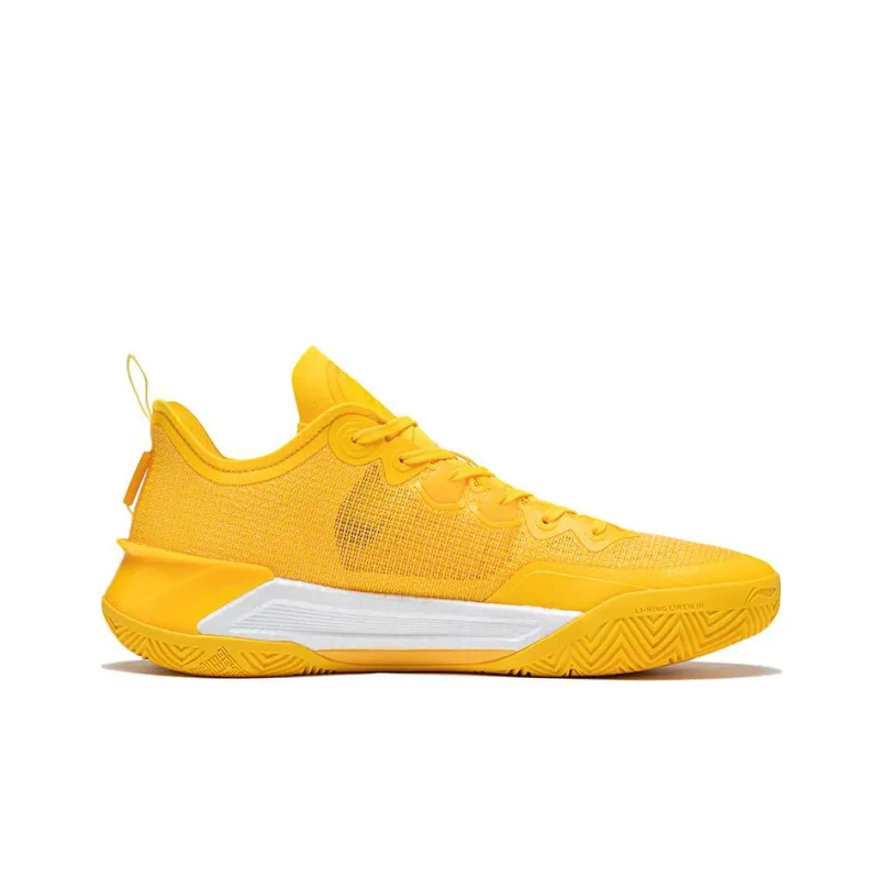 LiNing Liren 3 V2 Sunshine Cushioning Anti-Slip And Wear-Resistant Low-Top Basketball Shoes Fluorescent Banana Yellow-1