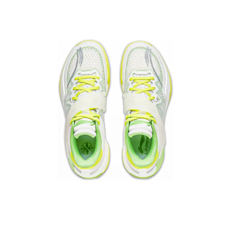 LiNing Liren3 TEAM Cushioning Anti Slip And Wear Resistant Low Top Basketball Shoes Men's White Yellow Green-3